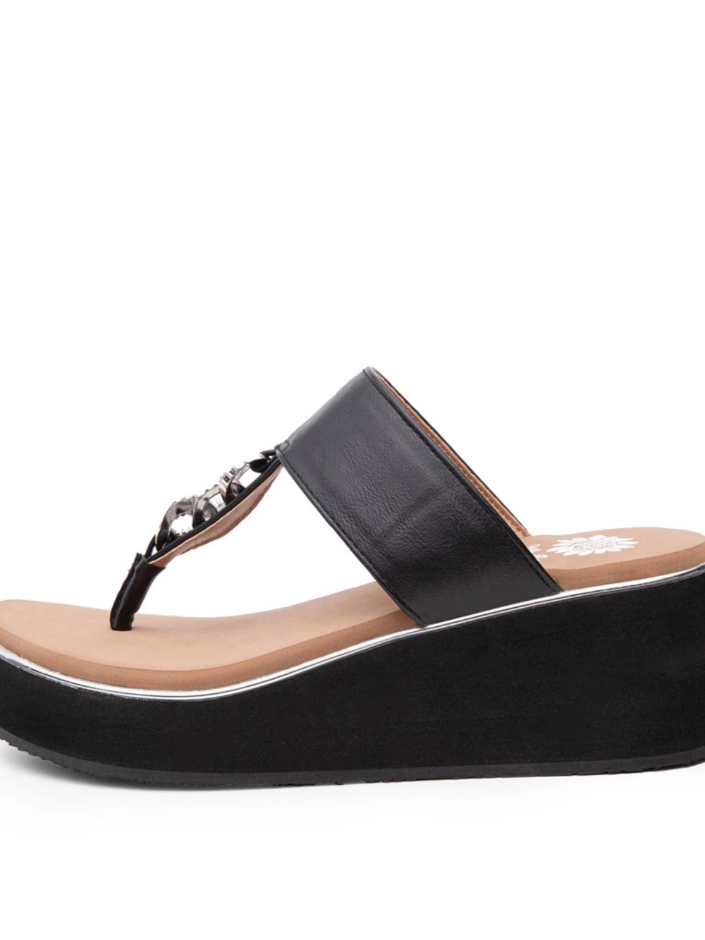 YELLOW BOX Darcy BLACK Wedge Sandal MEDIUM WIDTH NEW IN BOX